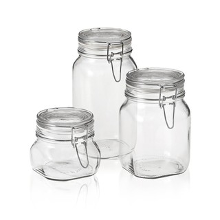 Hũ thủy tinh ITALY Fido 500ml/750ml/1000ml, đựng đường, muối, đậu hạt, bánh kẹo, trái cây sấy