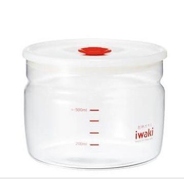 Hũ thủy tinh iwaki chịu nhiệt nắp hít 550ml