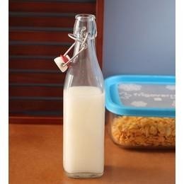 Chai Thủy Tinh Vuông Italy Swing I Chính Hãng Bormioli - Dung Tích 500ml - Đựng Mật Ong, Kombucha, nước ép trái cây