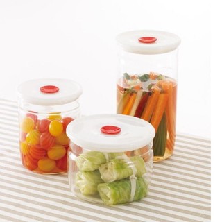 Hũ thủy tinh iwaki chịu nhiệt nắp hít 1L, dùng trong lò vi sóng, nắp kín hơi không bị đổ nước ra ngoài