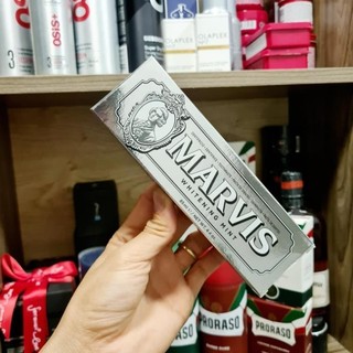 Kem Đánh Răng Marvis Whitening Mint 85ml cao cấp Ý - Marvis Màu Trắng Làm Trắng Răng