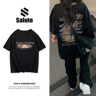 Áo Thun đen đẹp local brand unisex rộng basic cotton tee thời trang nữ Salute y2k style Y0310