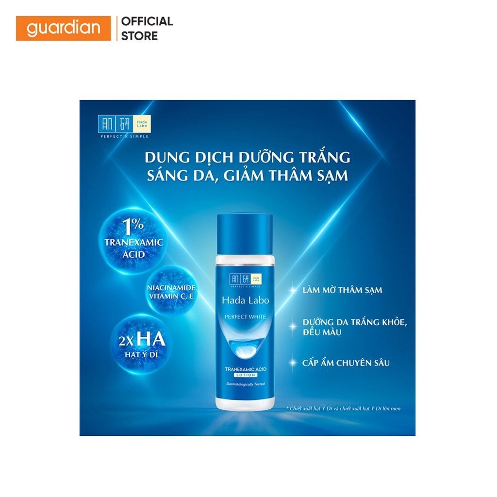 Dung Dịch Hada Labo Perfect White Tranexamic Acid Lotion Dưỡng Hỗ Trợ Sáng