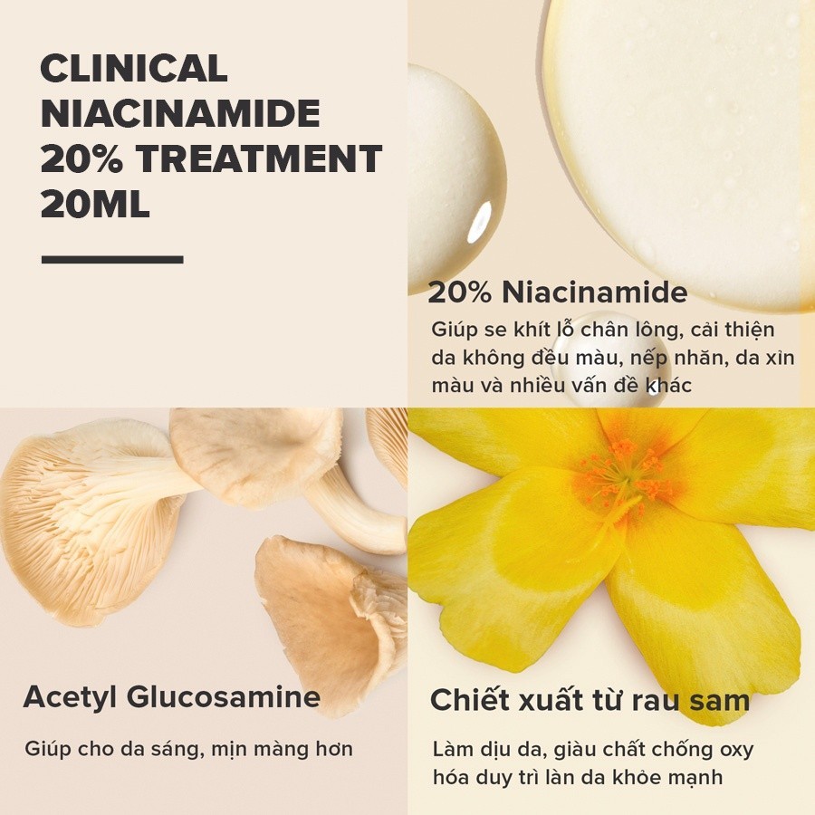 Tinh chất se khít lỗ chân lông tối ưu Paula's Choice Clinical Niacinamide 20% Treatment 20ml mã 8030+