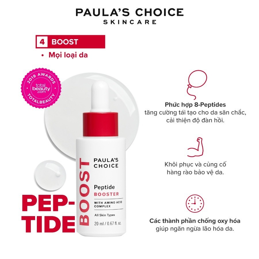 Tinh chất phục hồi làm khỏe và săn chắc da Peptide Paula's Choice Peptide Booster 20ml 9550.1