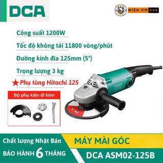 Máy mài góc dca asm02-125b 1200w - tặng thêm đá cắt và đá mài