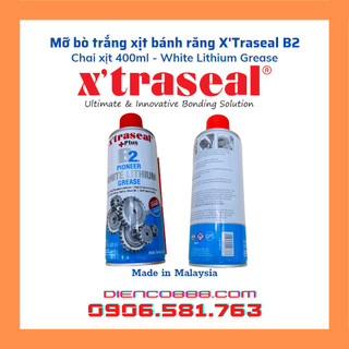 Mỡ bò bôi trơn động cơ đa năng XTraseal B2 bình xịt 400ml - White Lithium Grease nhập khẩu chính hãng Malaysia