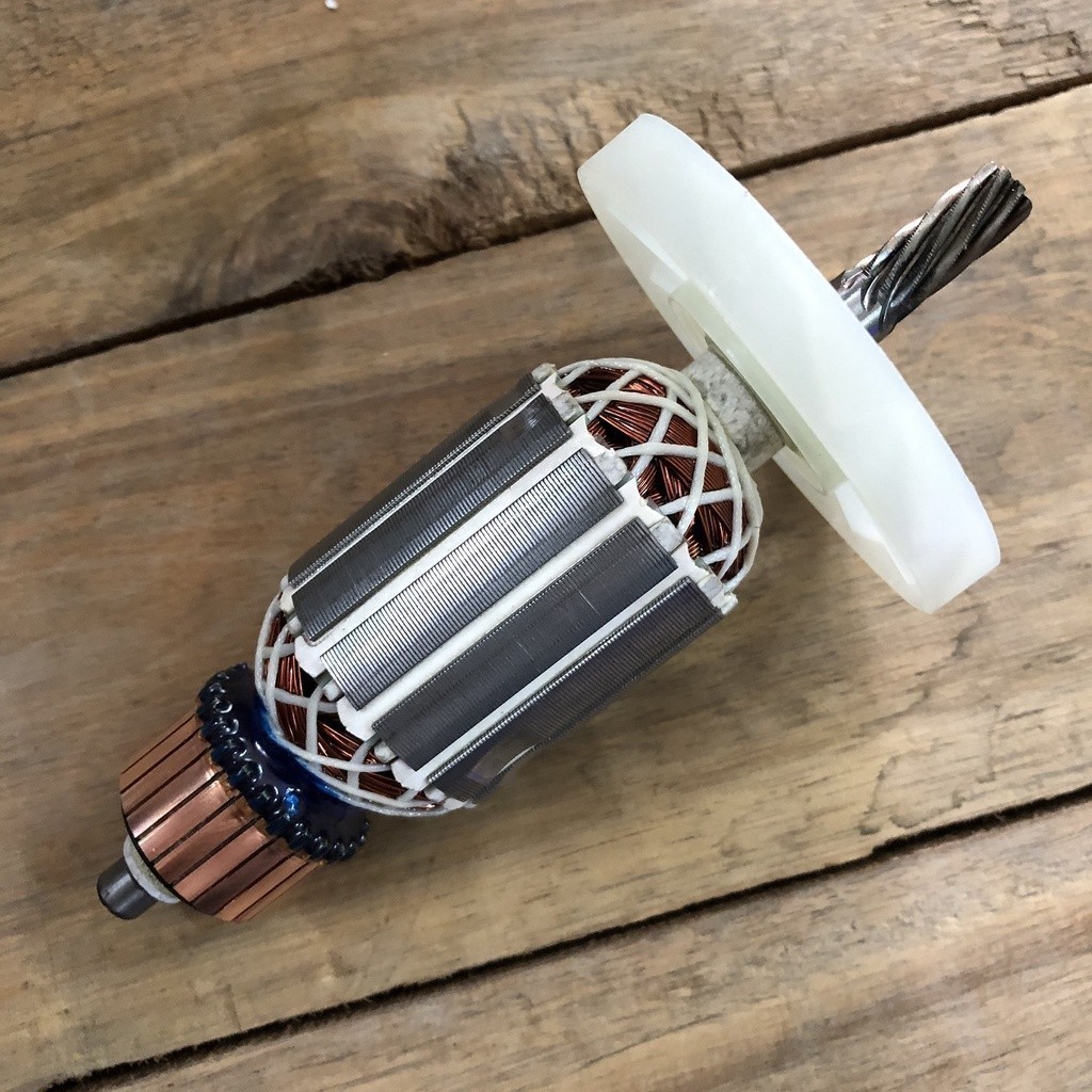 Rotor đánh bột - khuấy sơn KAIZEN KZ-6161, TPC 6162 8 RĂNG Thân 41mm Dài 153mm 220V - Tặng chổi than