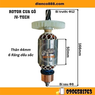 Rotor cưa gỗ jv-tech 6 răng thân 44mm dài 166mm dây đồng 220v - tặng chổi than