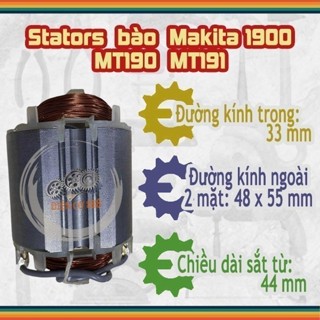 (Hàng DCA) Cuộn stator bào Makita N1900B, MT190, MT191, DCA AMB82, AMB02-82 220V