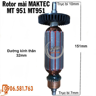 Rotor mài maktec mt951 dây đồng 220v - tặng chổi than