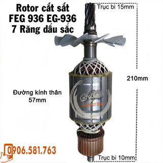Rotor cắt sắt FEG 936 EG-936 7 Răng sắc Cánh sắt - Tặng chổi than