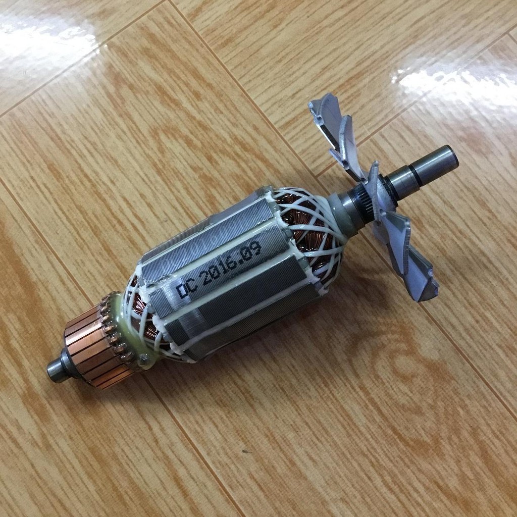 Rotor cắt gạch SAFUN Thân 41mm Dài 149mm Cánh sắt - Tặng chổi than