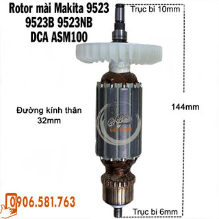 (Hàng DCA) Rotor mài MAKITA 9523, DCA ASM100, FEG EG-912 220V - Tặng chổi than