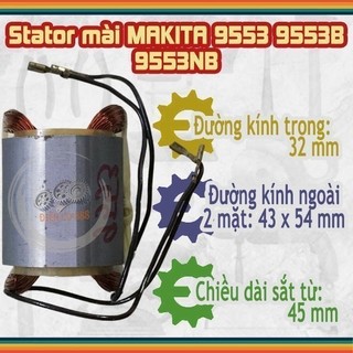(Hàng DCA) Stator mài MAKITA 9553 9553B 9553NB, ASM15-100 220V