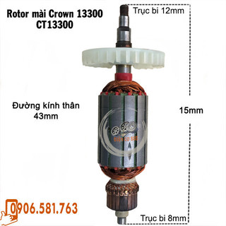 Rotor mài Crown CT13300 - Rotor mài Crown 150 - tặng chổi than
