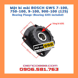 (Bearing Flange, 1619P07452) Mặt bi mài BOSCH Model 7-100, 750-100, 9-100, 9-125, 900-100, 900-125 kèm vòng bi 6201