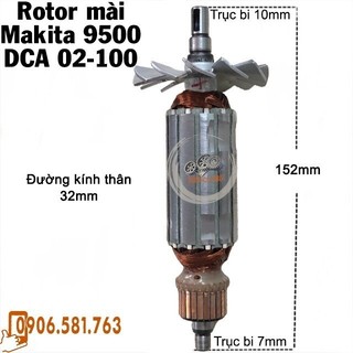 Rotor mài makita 9500 / dca 02-100 dây đồng 220v - tặng chổi than