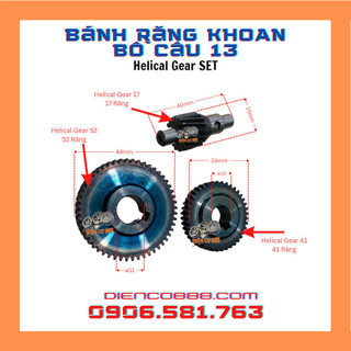 (Bộ 3 chi tiết) nhông bánh răng khoan bồ câu (Pigeon) đầu 13 thông dụng
