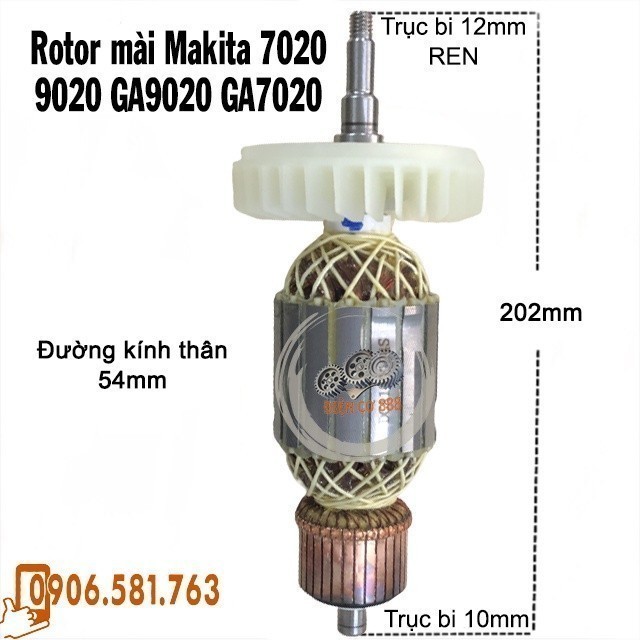(Hàng DCA) Rotor mài Makita GA9020 GA7020 MT902 MT903, ASM06-180, ASM0