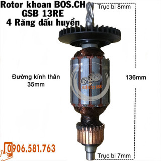 Rotor khoan BOSCH GSB 13RE cho máy chính hãng - Tặng chổi than