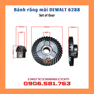 (SET OF GEAR) Bộ nhông bánh răng mài DEWALT 6288 DW801 DW803 - Mài Dewalt 1 tấc