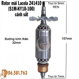 Rotor mài Lacela 241410 (S1M-KY10-100) cánh sắt 220V - Tặng chổi than