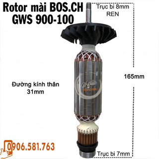 Rotor mài BOSCH GWS 900-100, 900-125 220V - Tặng chổi than