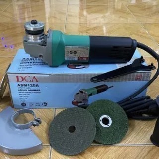 Máy mài 125mm dca asm125a 850w tay ngắn - tặng đá cắt và đá mài