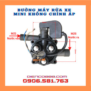 (ELECTRIC PUMP ASSEMBLY) Cụm motor đầu máy rửa xe mini gia đình kèm rơ-le loại tốt (không chỉnh áp)