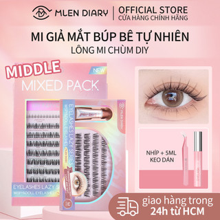 Mlen Diary Cặp sao song sinh mi già anime tách sợi gân trong mi dưới False Eyelashes