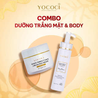 Bộ dưỡng trắng toàn thân cao cấp Yococi 1 Kem dưỡng trắng da mặt 20g + 1 Kem dưỡng trắng body 150g
