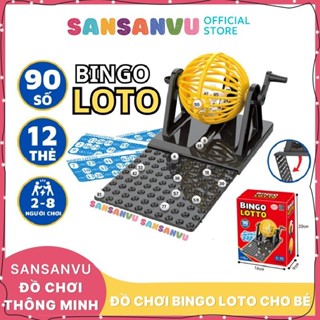 Đồ Chơi Vòng Quay Loto Bingo Cho Bé Máy Xổ Số Lô Tô 12 Thẻ 90 Số Chất Liệu Cao Cấp Cho Cả Nhà Chơi