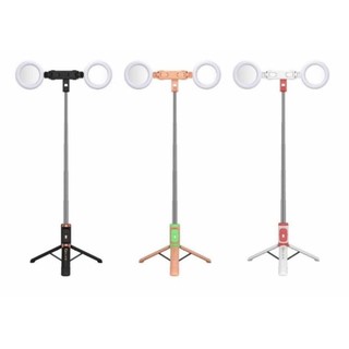 Gậy chụp hình 3 chân có remote kéo cao 1m7 2 đèn led xoay 360 JC 18H -Giá rẻ