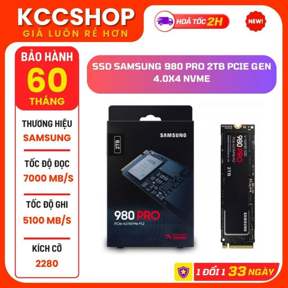 SSD Samsung 980 PRO 1TB 2TB PCIe Gen 4 NVMe- Bảo hành 60 Tháng