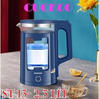 Ấm siêu tốc inox Cuckoo ST13 thủy tinh chịu nhiệt 2.5L bình đun nhanh 1500W cách nhiệt -Hàng mới