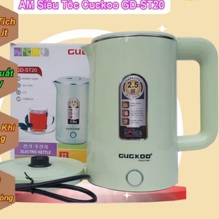 Ấm siêu tốc inox cuckoo st15 2.5l bình đun nhanh 1500w 2 lớp cách nhiệt -hàng mới