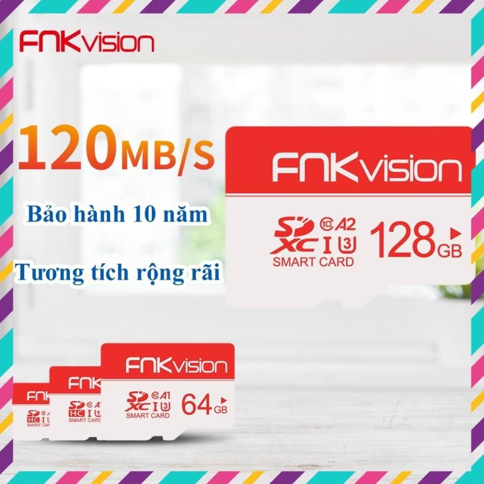 Fnkvision32GThẻ nhớ tốc độ cao Micro SD 64G / 128G, dùng cho camera giám sát, camera hành trình Yoos