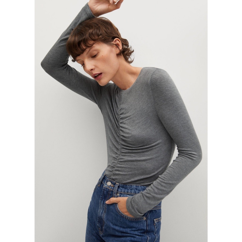 MANGO - Áo Thun Drapi