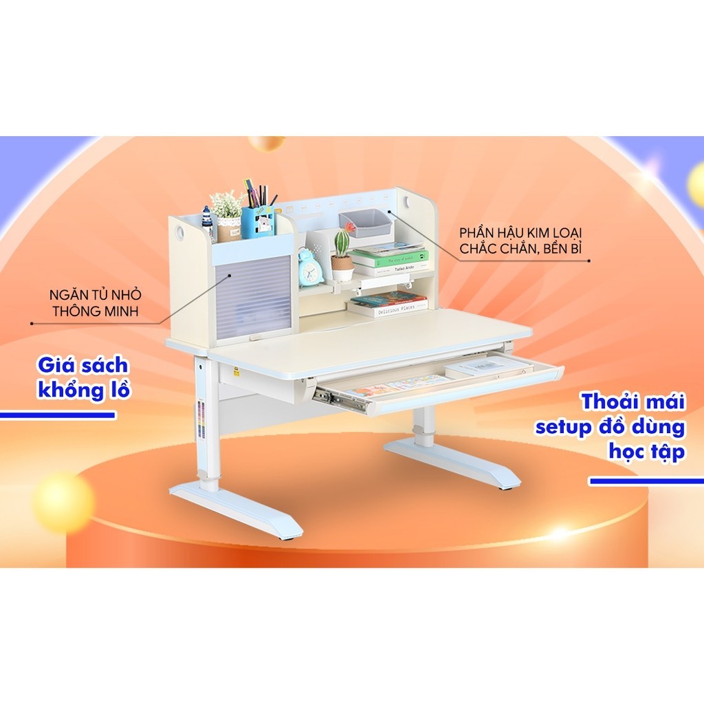 Bàn Học Nâng Cấp DERGO Origami™️ M1050H Bàn Học Cho Bé Chống Gù Chống Cận