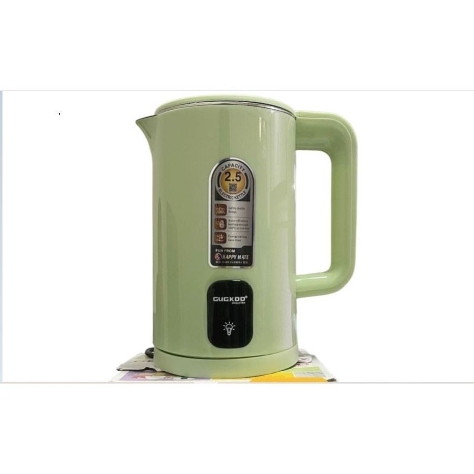 Ấm siêu tốc inox Cuckoo ST15 2.5L bình đun nhanh 1500W 2 lớp cách nhiệt -Có BH