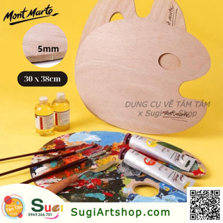 Bảng pha màu gỗ - palette mont marte - traditional wood palette -mcg0009