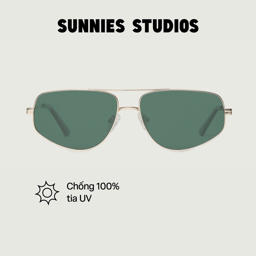 SUNNIES STUDIOS - Kính Mát Gọng Phi Công Rome White Gold Pond Polarized - 60334P-2-2