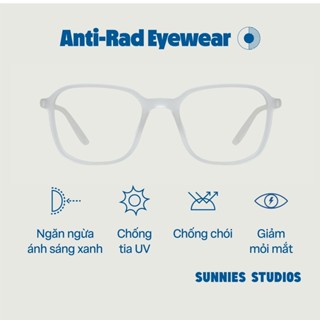SUNNIES STUDIOS - Kính Chống Ánh Sáng Xanh Gọng Vuông Lazlo Pickle - AR0009i-1-1
