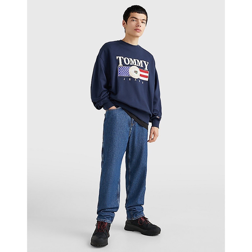 TOMMY HILFIGER - Áo Sweatshirt Nam Tay Dài Tjm Boxy Tj Luxe Crew DM0DM15717C87