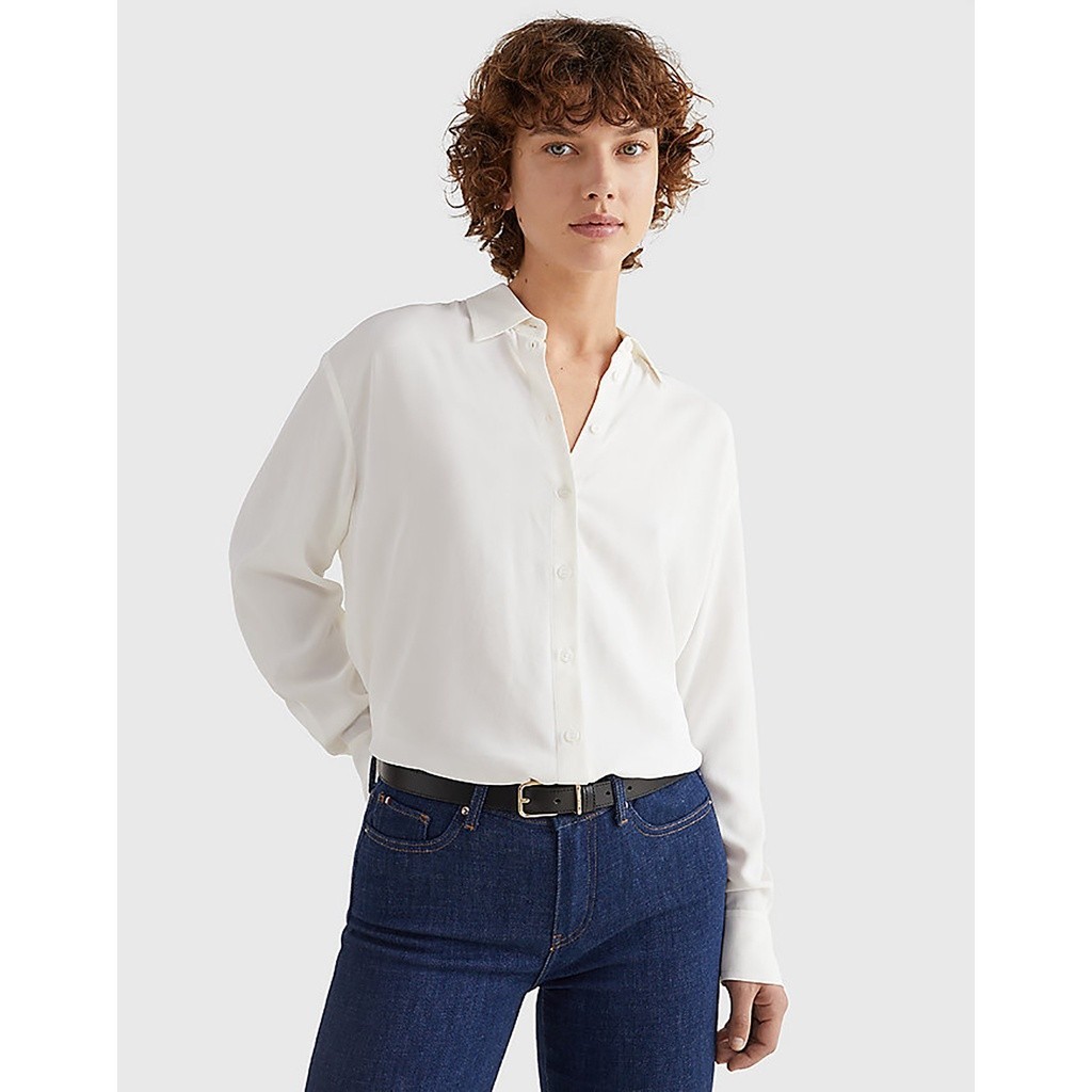TOMMY HILFIGER - Áo Sơ Mi Nữ Tay Dài Vis Crepe Monica Blouse Ls WW0WW34455YBL
