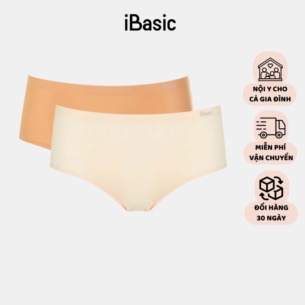 Combo 2 quần lót nữ không đường may bonding thoáng khí lưng cao iBasic PANW139