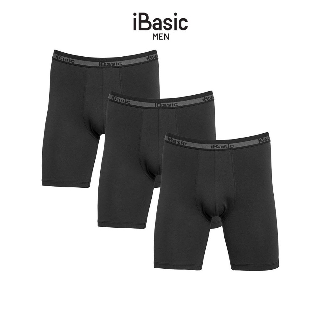 Combo 3 quần lót nam cotton đùi dài iBasic PANM076