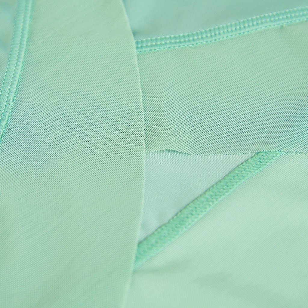 Áo thun nữ thể thao tay ngắn phối lưới đắp chéo iBasic IBX131