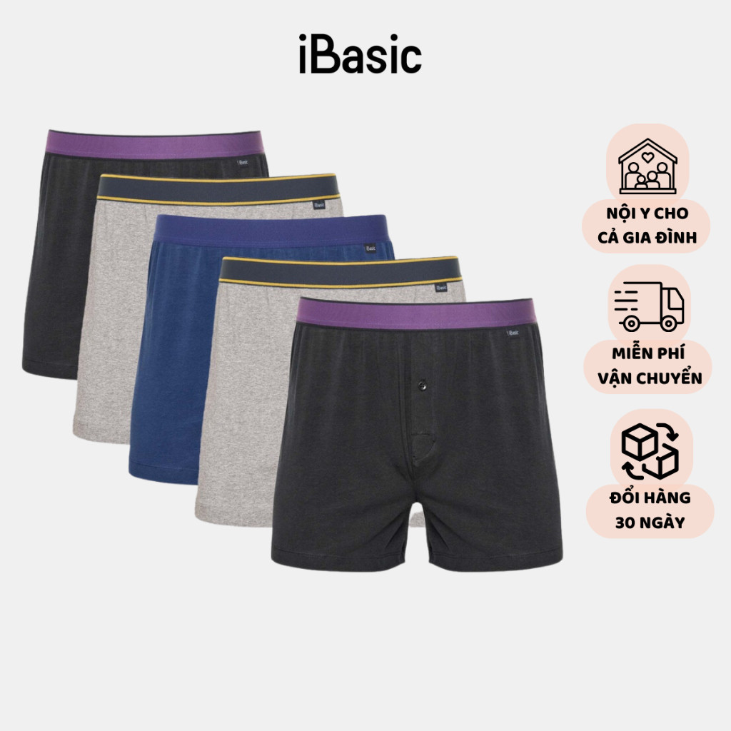 Combo 10 quần đùi nam thun cotton iBasic SHM003